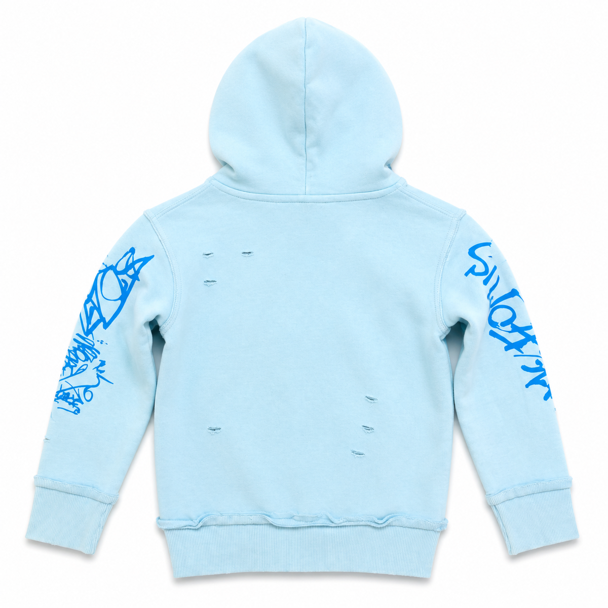 Kids Graffiti Zip-Up Hoodie Blue