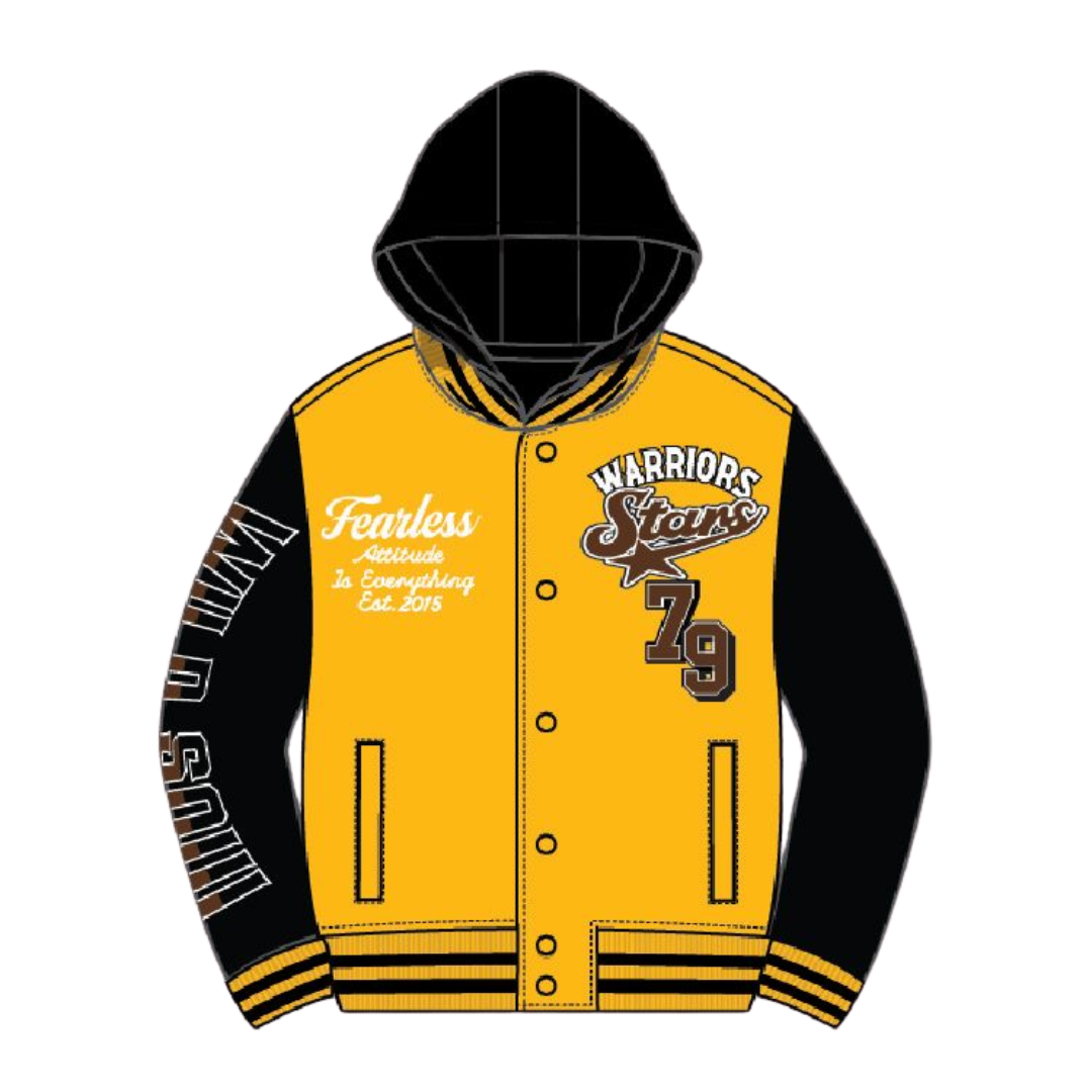 Kids Warriors Fleece Varsity Jacket