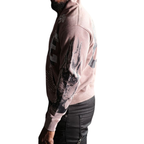 Noble Washed Hoodie - Premium Pearl Embellished Zip-Up