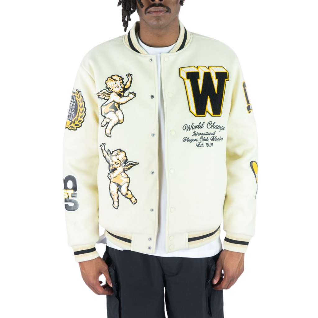 Angels Melton Varsity Jacket