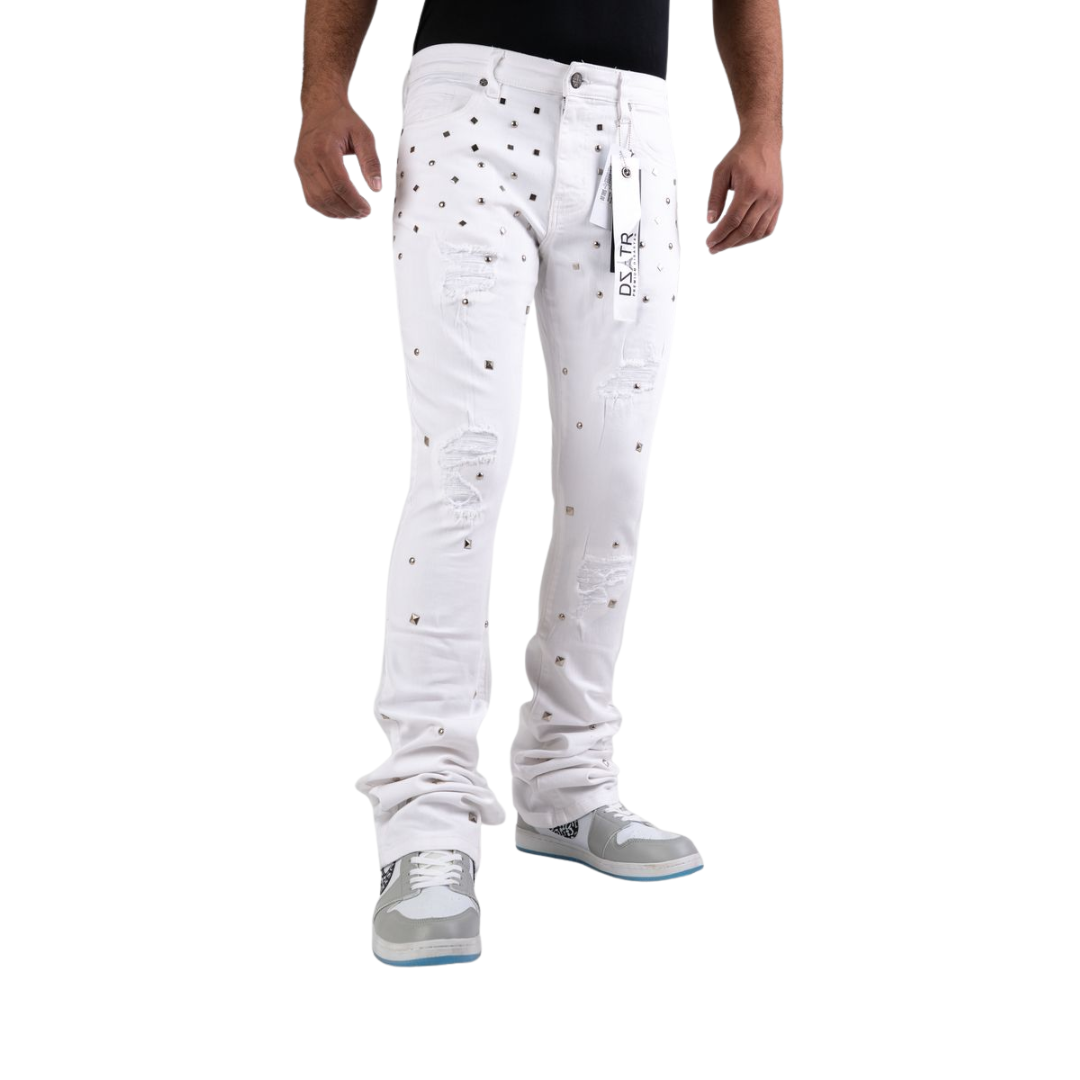 Studded Stretch Stacked Jeans