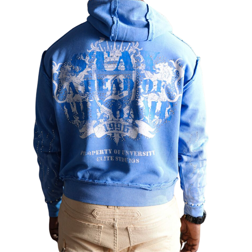Saints Washed Hoodie - Premium Pearl Embellished