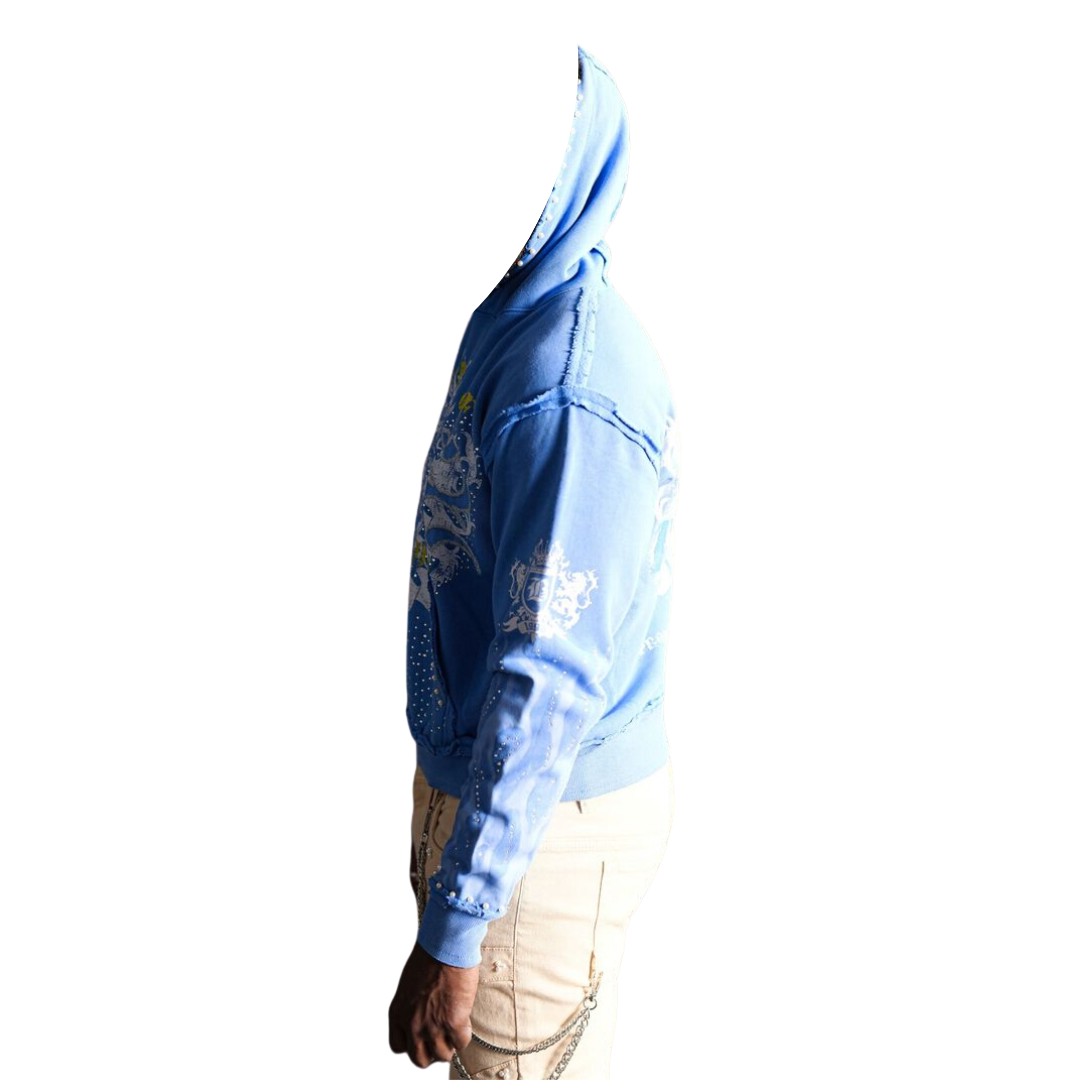 Saints Washed Hoodie - Premium Pearl Embellished