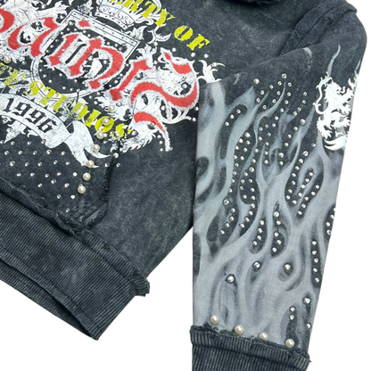 Kids Saints Hoodie - Rhinestone & Pearl Embellished