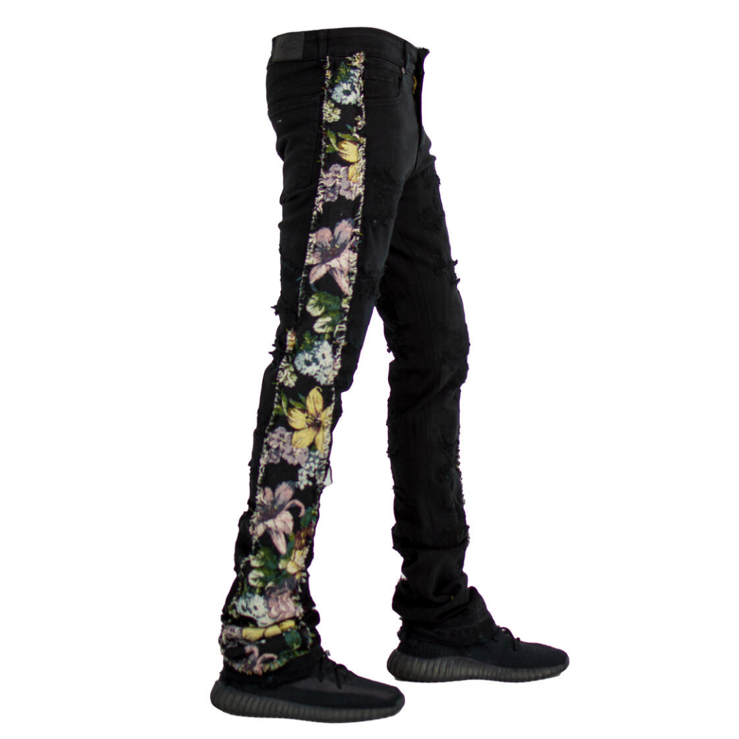 Kids Tapestry Stacked Jeans 3611