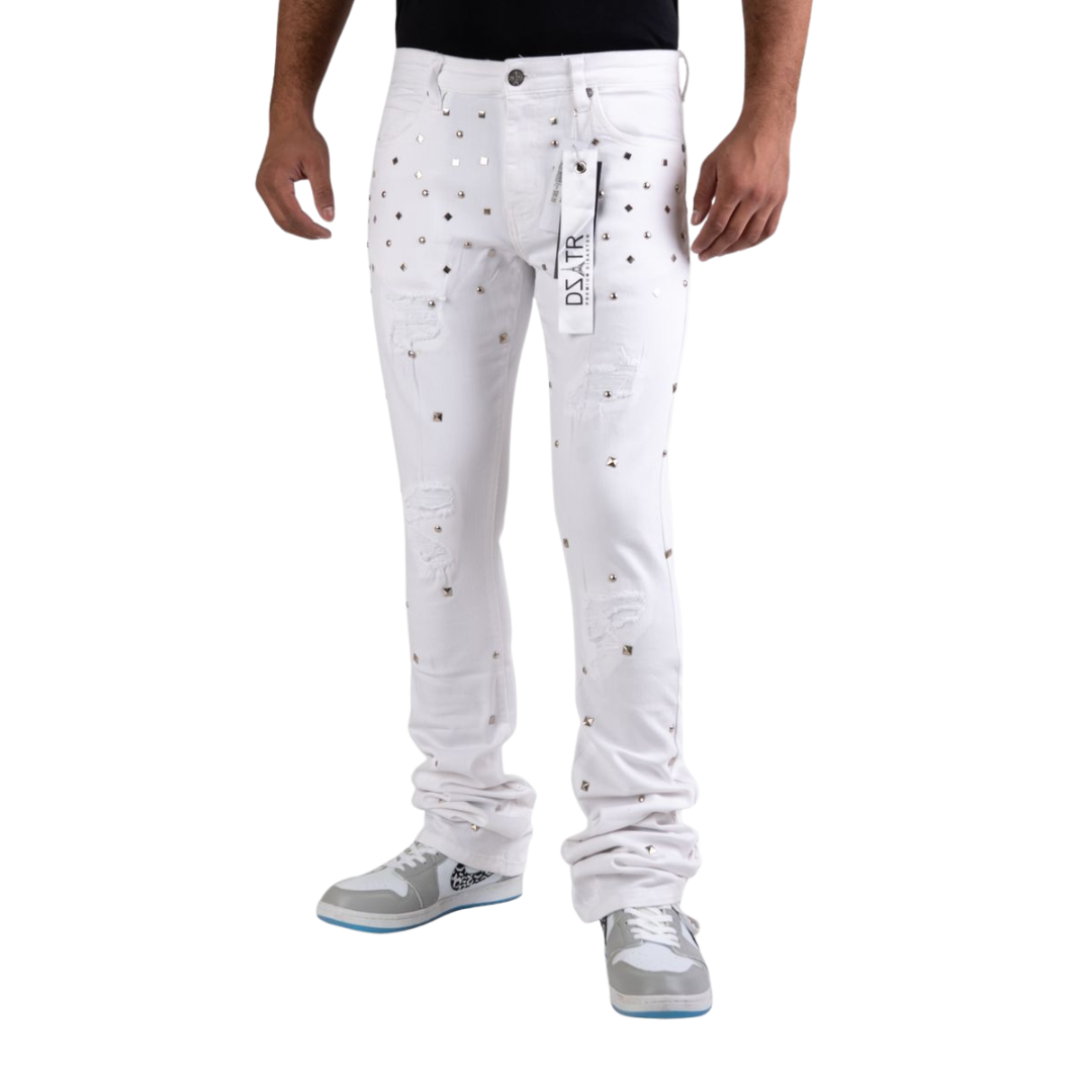 Studded Stretch Stacked Jeans