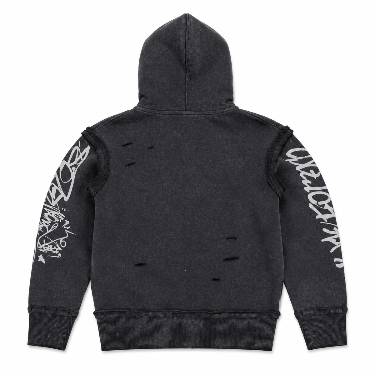 Kids Graffiti Zip Up Hoodie Black