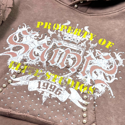 Kids Saints Hoodie - Rhinestone & Pearl Embellished