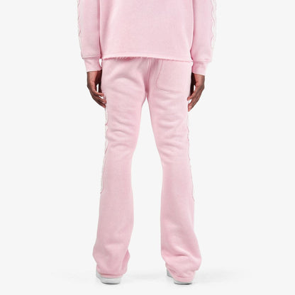 Mens Saints Distressed Applique Sweatpants – Pink
