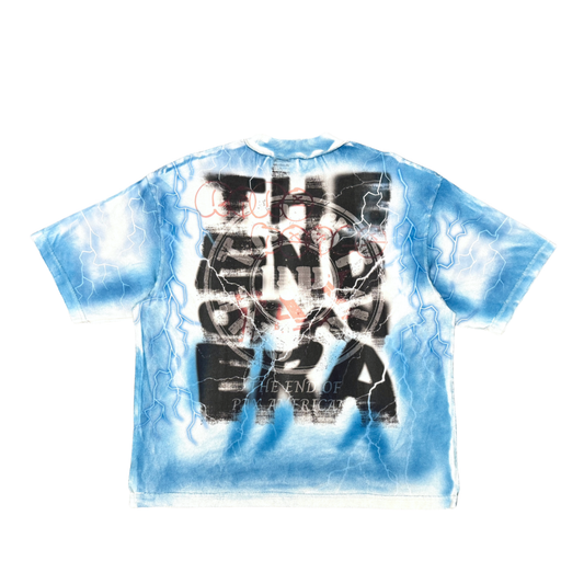 Mens Rare Peace Baby Angel Ice Blue T-Shirt