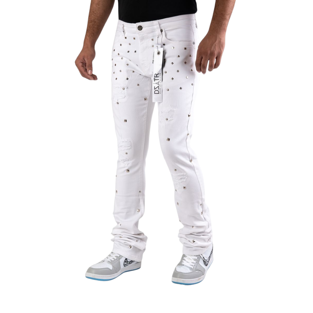Studded Stretch Stacked Jeans