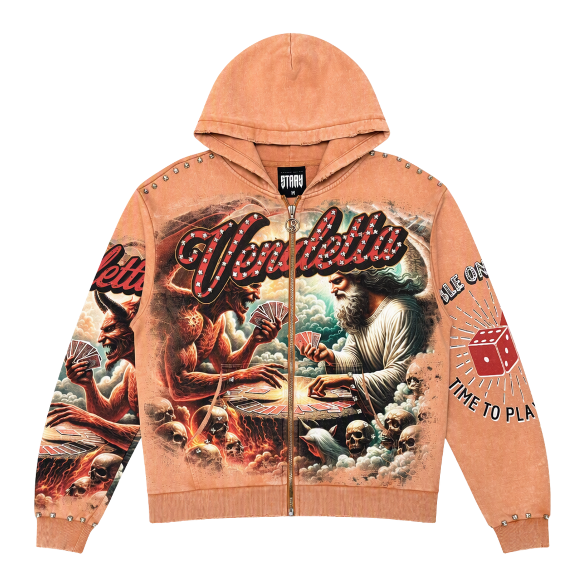 Mens Stray Vendetta Zip-Up Hoodie