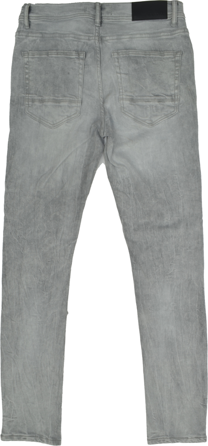 Men’s Laser Motif Slim Jeans - Light Grey