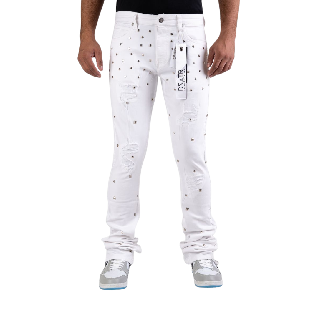 Studded Stretch Stacked Jeans