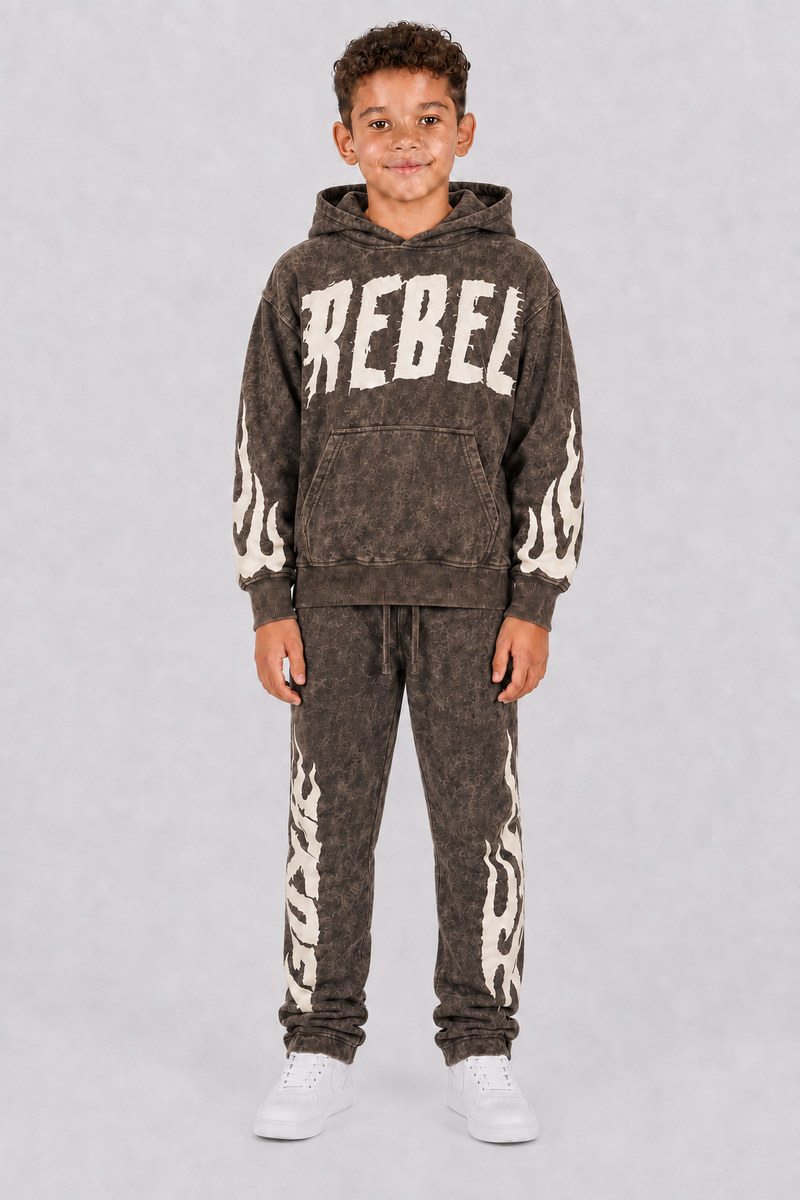 Kids Rebel Brown Hoodie