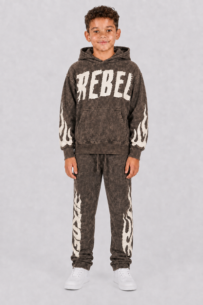 Kids Rebel Brown Hoodie