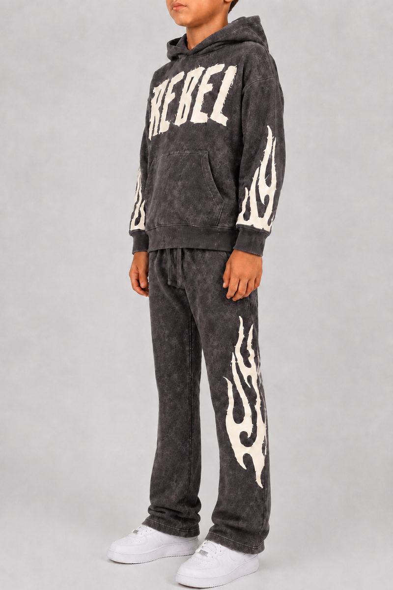 Kids Rebel  Sweatpants — Brown