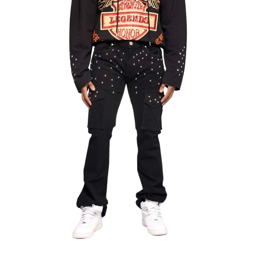 Stacked Gilded Denim Pant