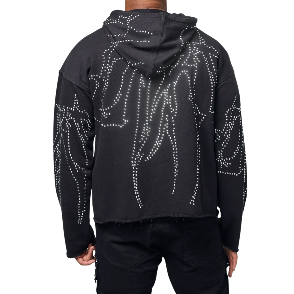 Men's Studded Fleece Pullover Hoodie