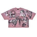 Washed Heavy Tee w/ All Over Rhinestones