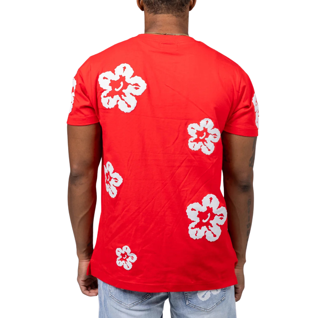 Short Sleeve Men's Flower T Shirt