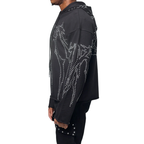 Men's Studded Fleece Pullover Hoodie