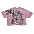 Washed Heavy Tee w/ All Over Rhinestones