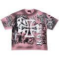 Mens Rare Peace Mad World T-Shirt (Dust Pink)