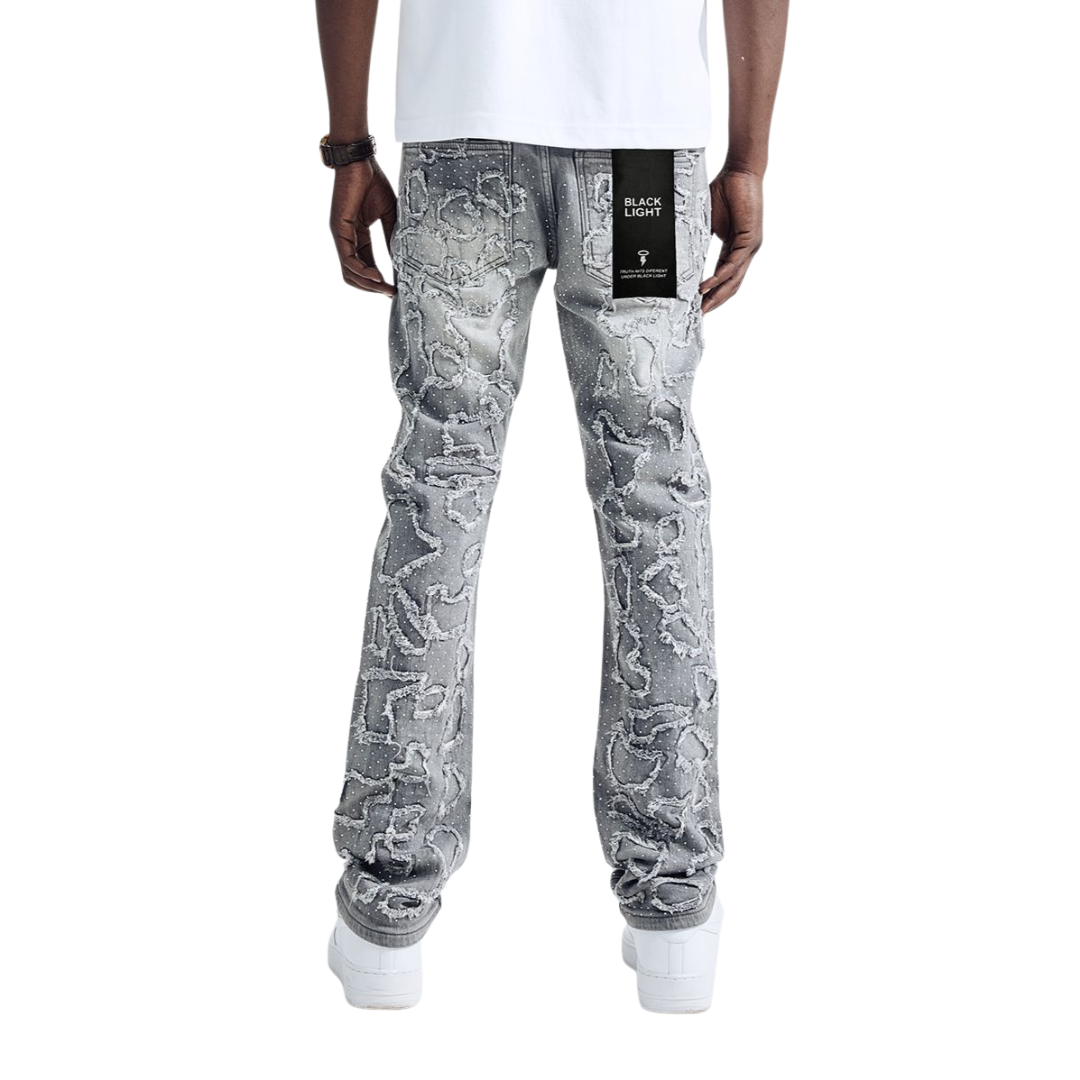 Stacked Rhinestone Jeans BL80502