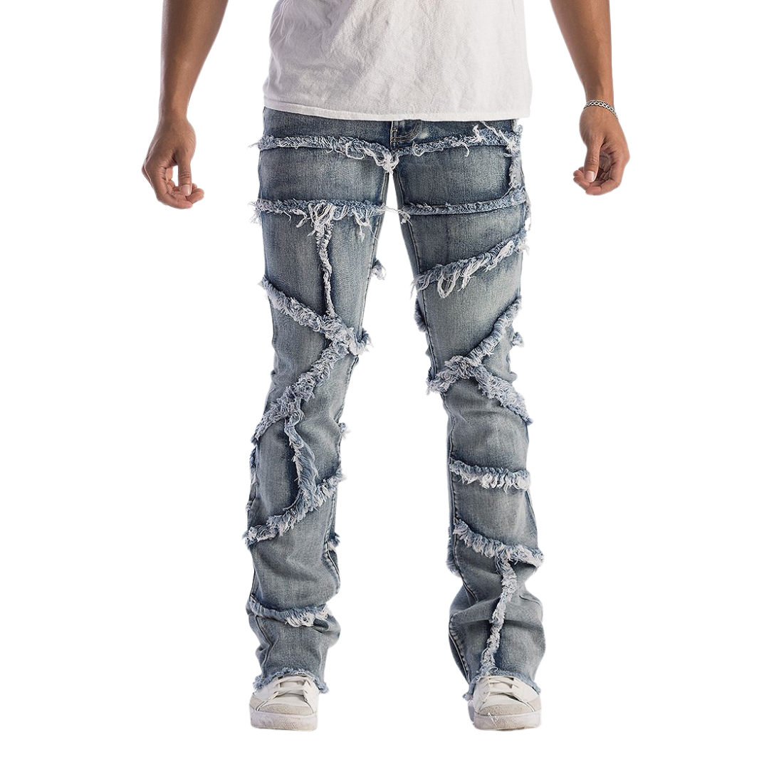 Distressed Stacked Jeans  KD2117