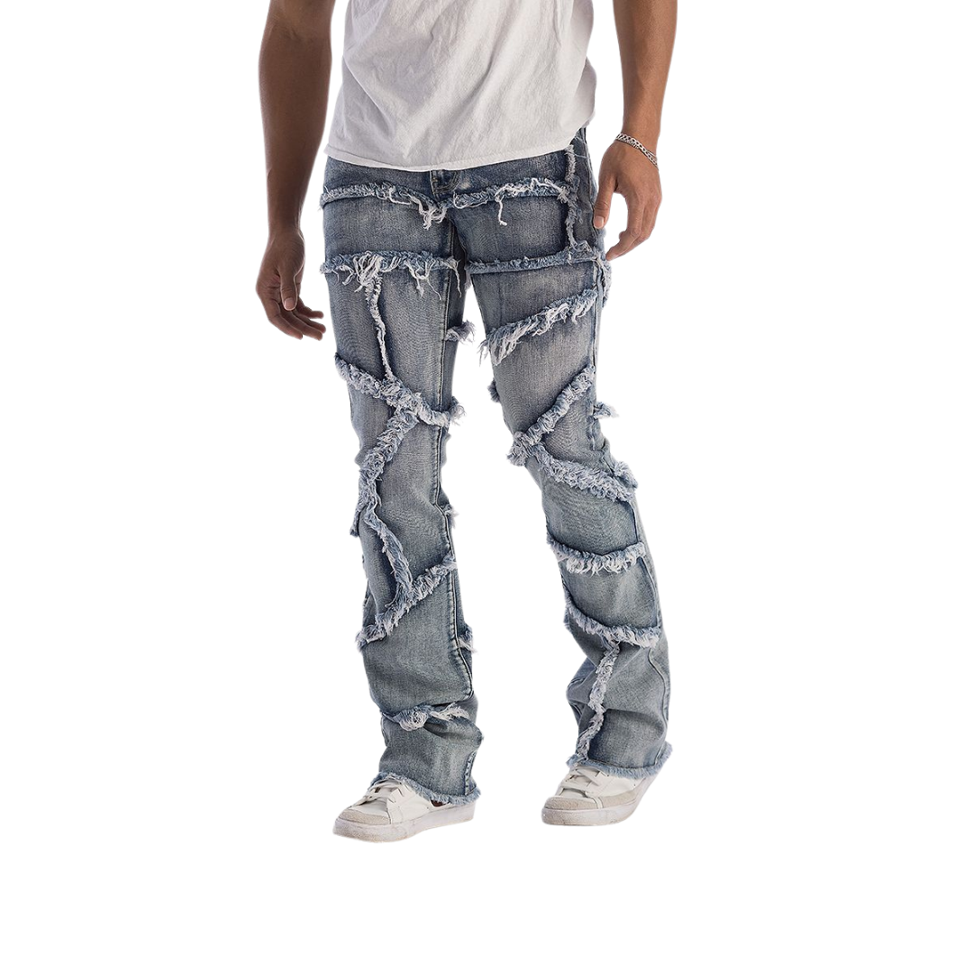 Distressed Stacked Jeans  KD2117