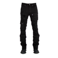 Fashion Denim Cargo Distressed Stacked Denim