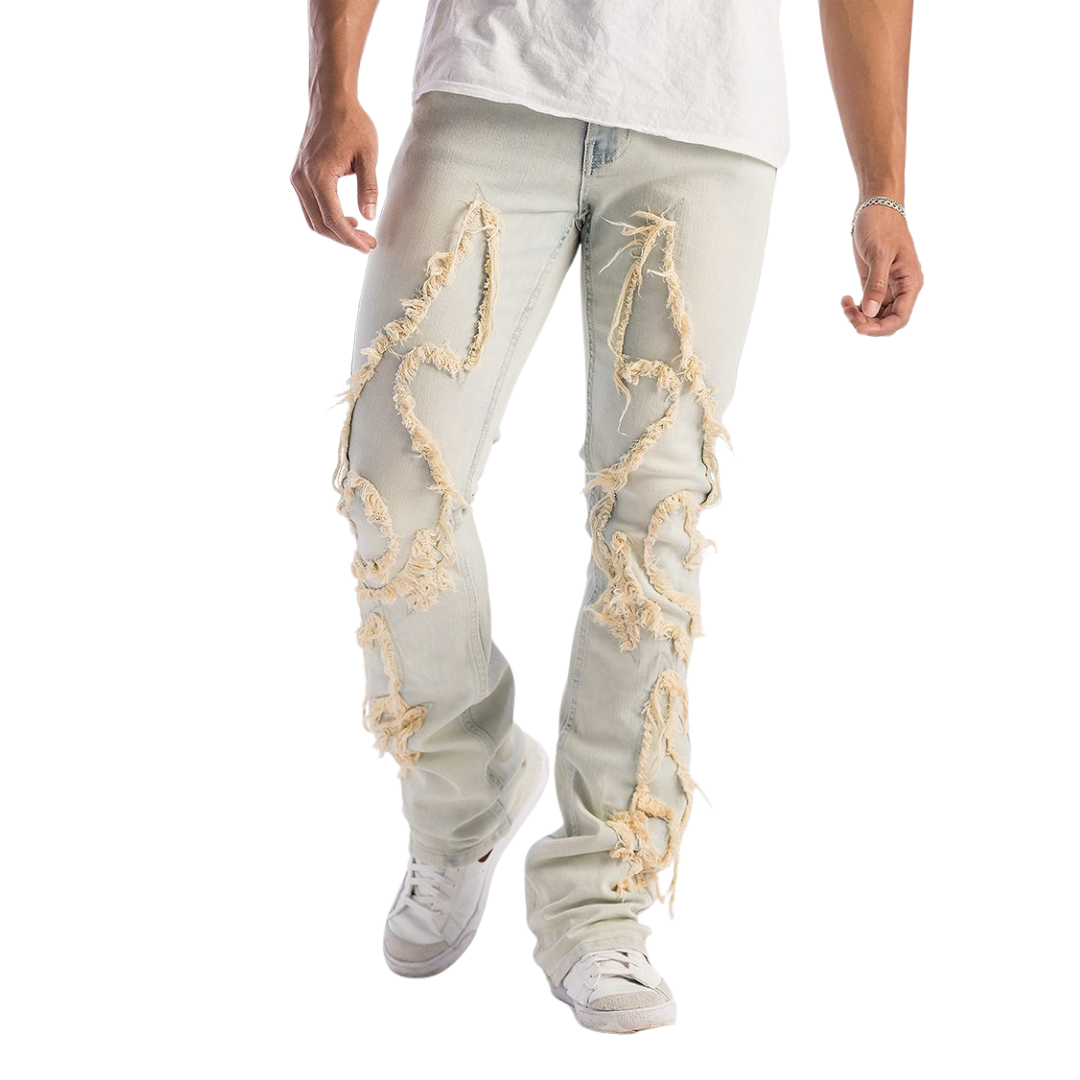 Distressed Stacked Jeans KD2118