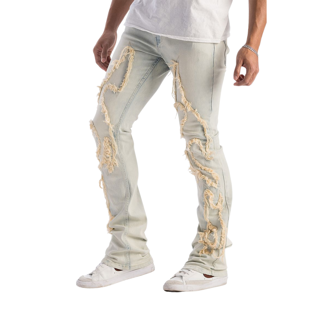 Distressed Stacked Jeans KD2118