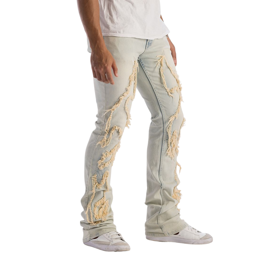 Distressed Stacked Jeans KD2118