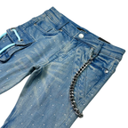 Kids Rhinestone & Chain Jeans