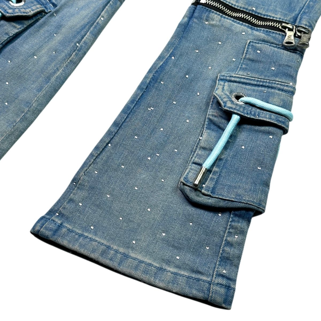 Kids Rhinestone & Chain Jeans