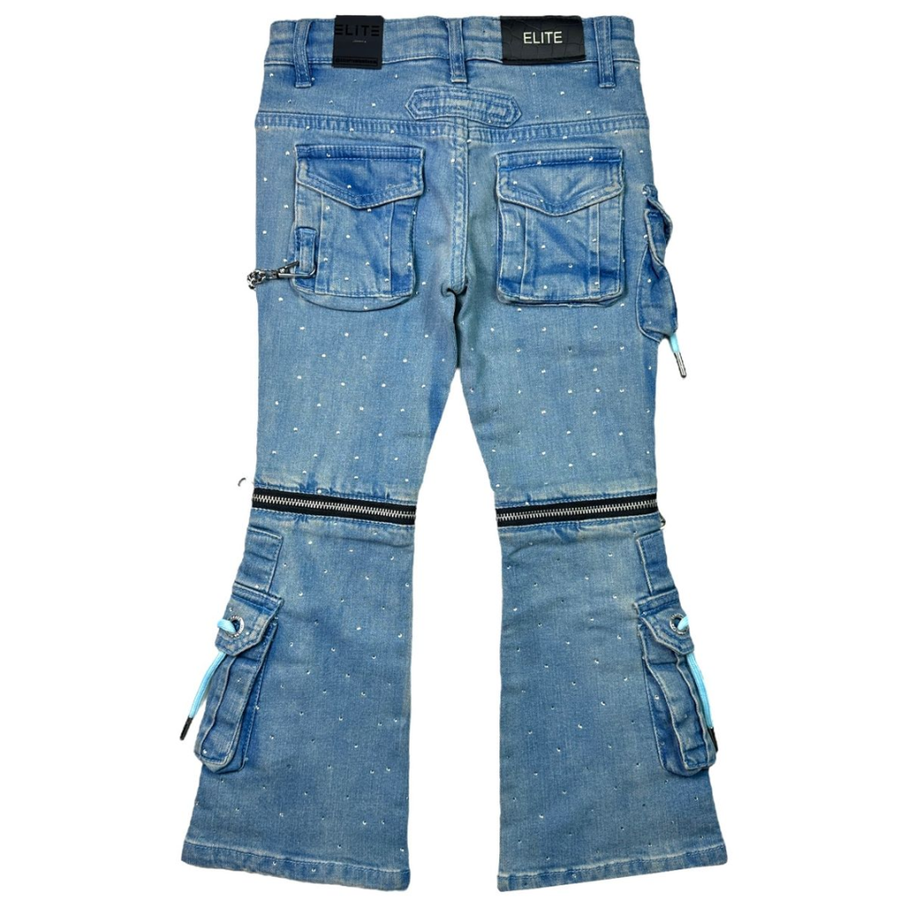 Kids Rhinestone & Chain Jeans