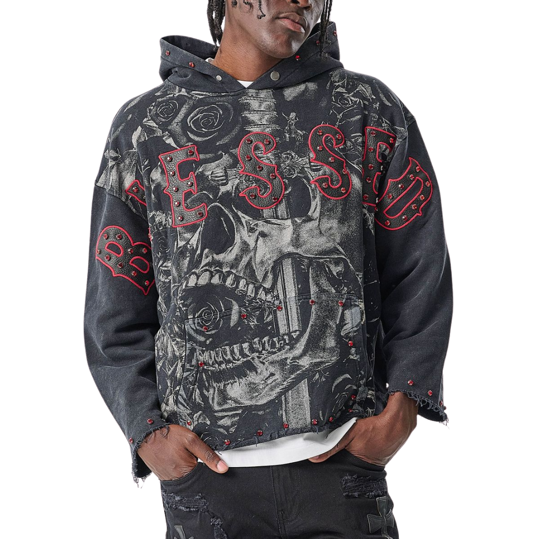 Blessed Cropped French Terry Hoodie