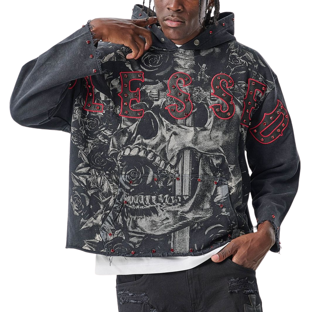 Blessed Cropped French Terry Hoodie