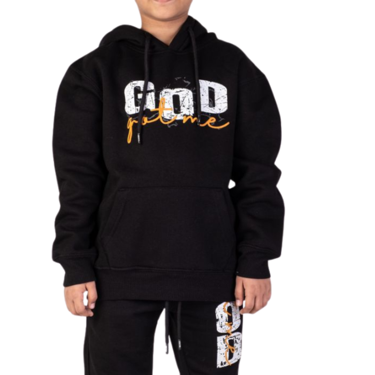 Kids God Got Me Hoodie Black