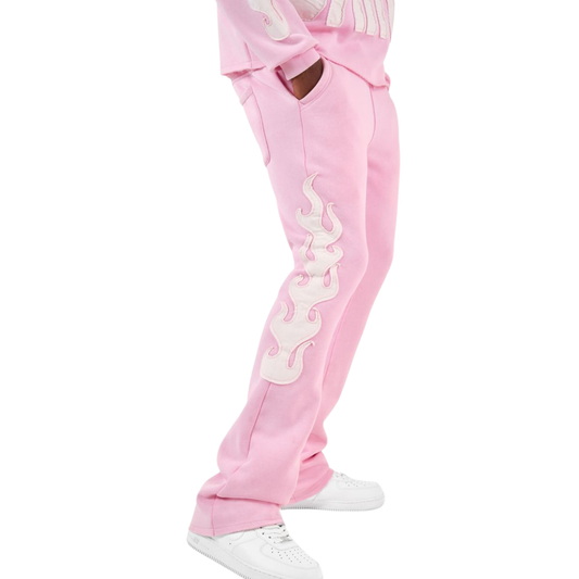 Mens Saint Flame Sweatpants – Pink