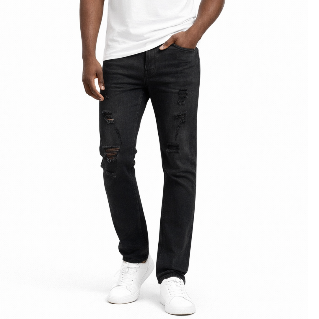 Black Slim Fit Premium Stretch Denim Jeans 