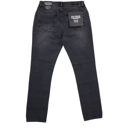 Mens Stretch Slim Fit Denim Jeans – Washed Black