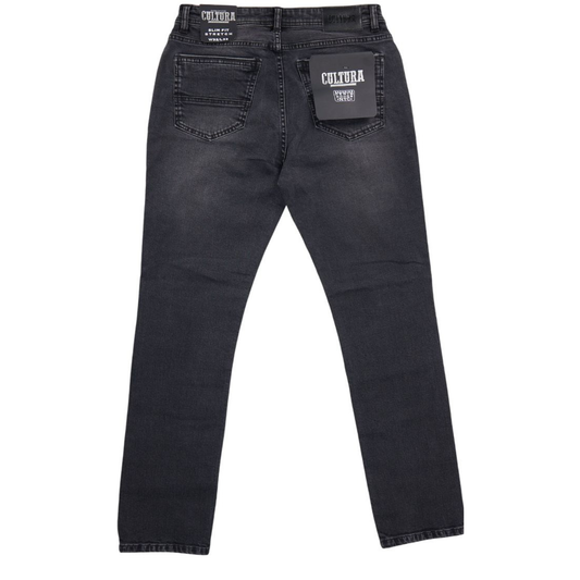 Mens Stretch Slim Fit Denim Jeans – Washed Black