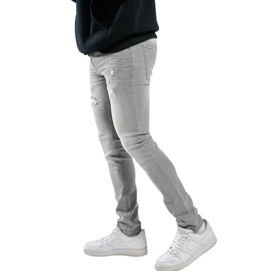 Mens Premium Stretch Crinkle & Rip/Repair Jeans