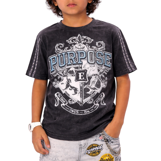 Purpose Black Kids T-Shirt