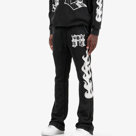 Mens Saints 08 Vintage Wash Sweatpants – Black