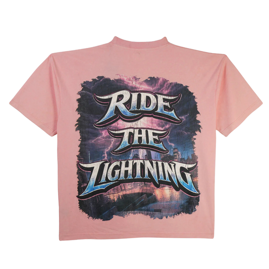 Mens Rollin Boxy Graphic T-Shirt – Pink