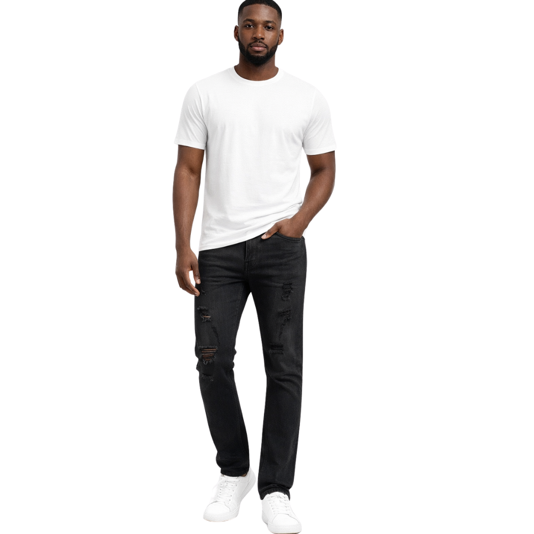 Black Slim Fit Premium Stretch Denim Jeans 